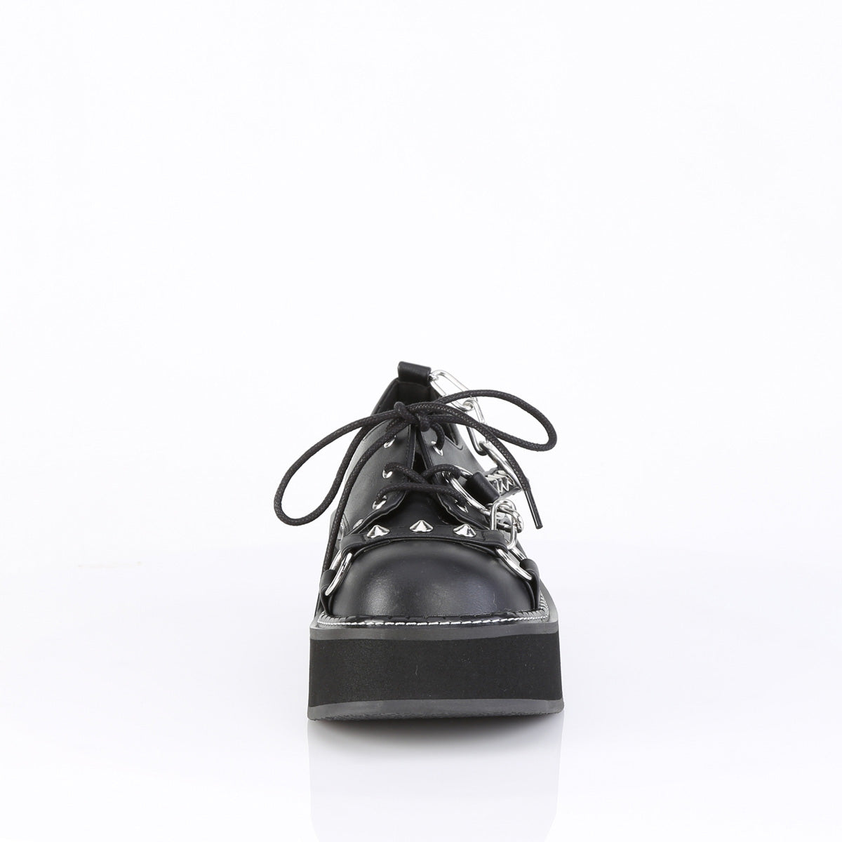 DemoniaCult Women's Heels & Platform Shoes EMILY-32 Blk Vegan Leather