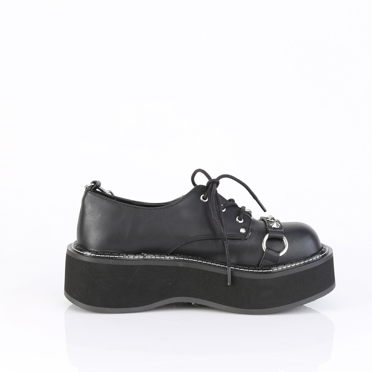 DemoniaCult Women's Heels & Platform Shoes EMILY-32 Blk Vegan Leather