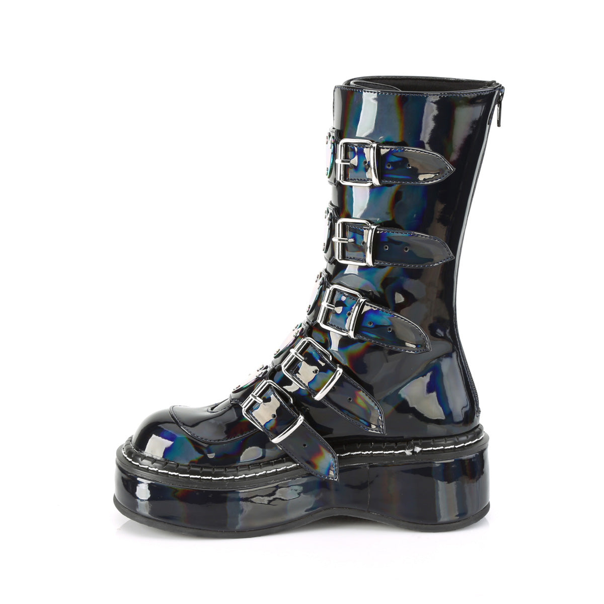 DemoniaCult Botas de mujer EMILY-330 Holograma BLK