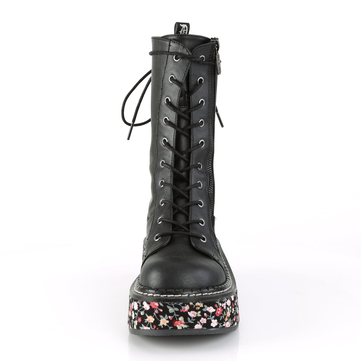 DemoniaCult Botas de mujer EMILY-350 tela de cuero vegano de cuero vegano