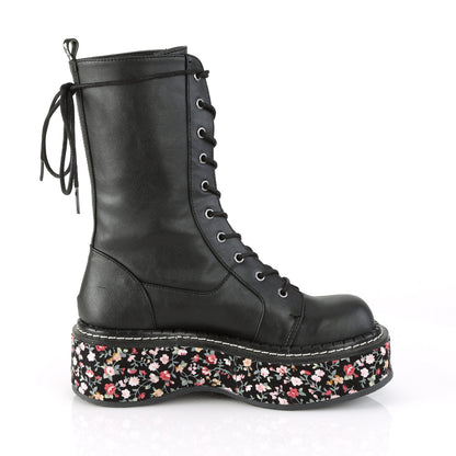 DemoniaCult Botas de mujer EMILY-350 tela de cuero vegano de cuero vegano