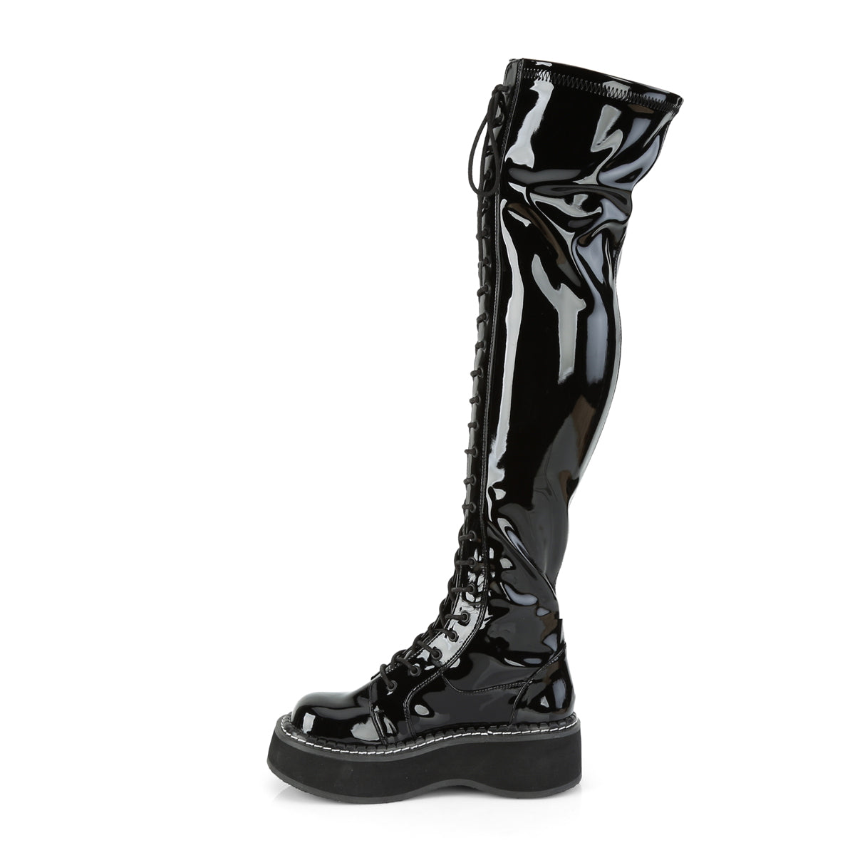 DemoniaCult Botas de mujer EMILY-375 Blk Pat