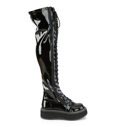 DemoniaCult Botas de mujer EMILY-375 Blk Pat