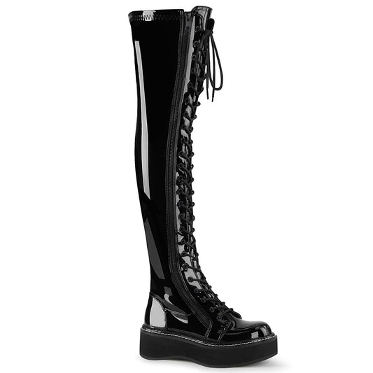 DemoniaCult Botas de mujer EMILY-375 Blk Pat