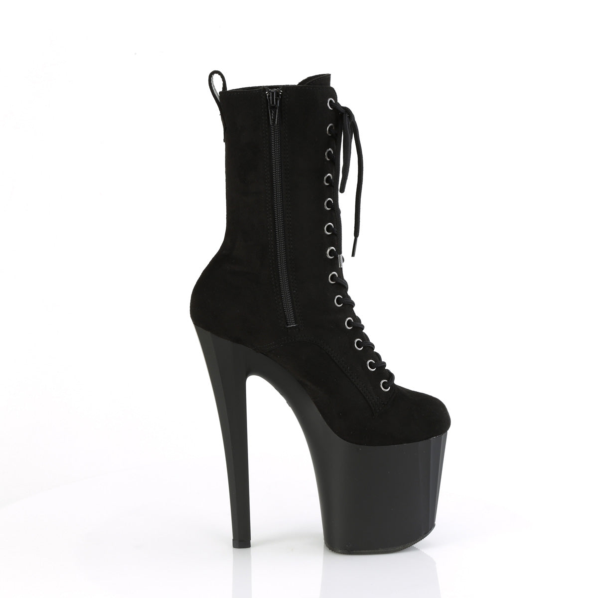 Pleaser   ENCHANT-1040 Blk Faux Suede/Blk Matte