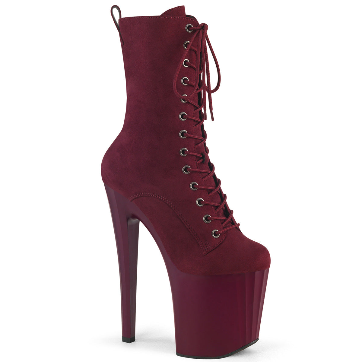 Pleaser   ENCHANT-1040 Borgoña Faux Suede/Borgoña Matte