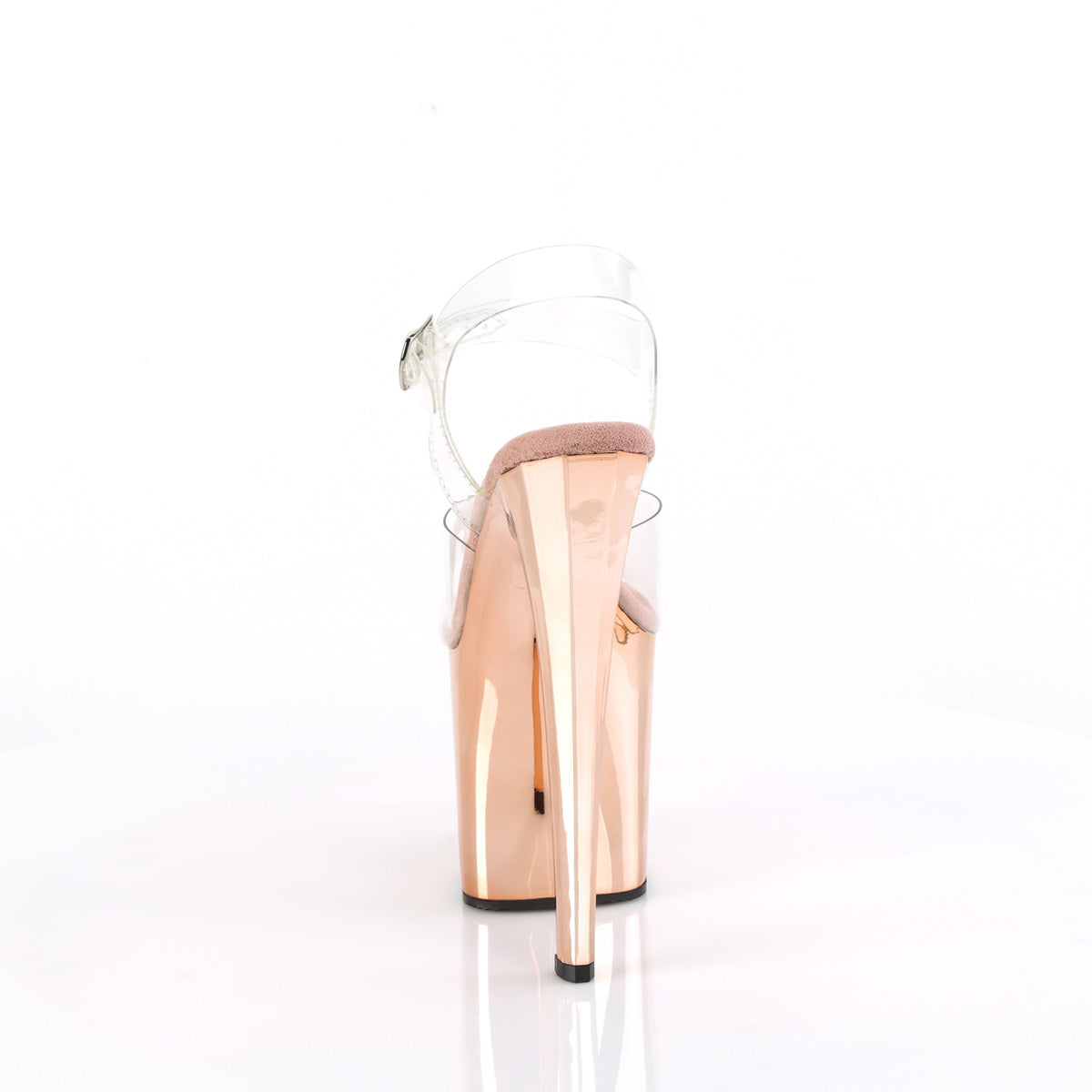 Pleaser   ENCHANT-708 CLR/ROSE GOLD CROME
