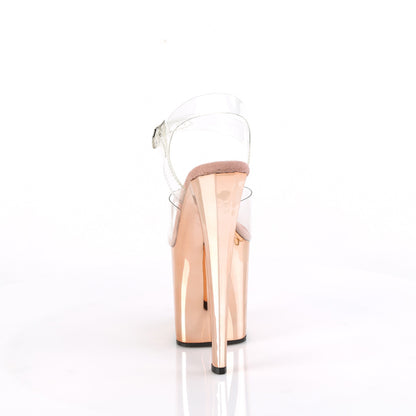 Pleaser   ENCHANT-708 CLR/ROSE GOLD CROME