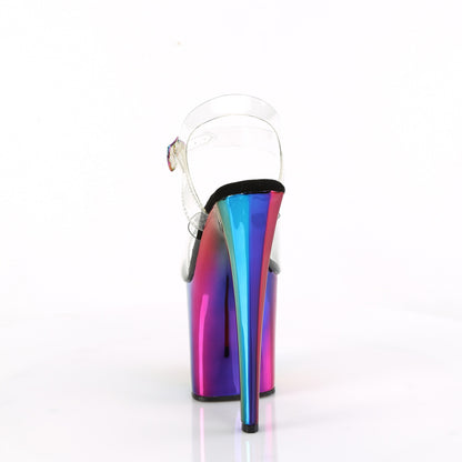 Pleaser   ENCHANT-708rc CLR/Rainbow Cromo