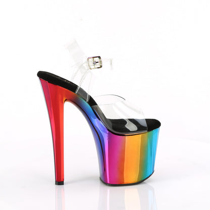 Pleaser   ENCHANT-708rc CLR/Rainbow Cromo