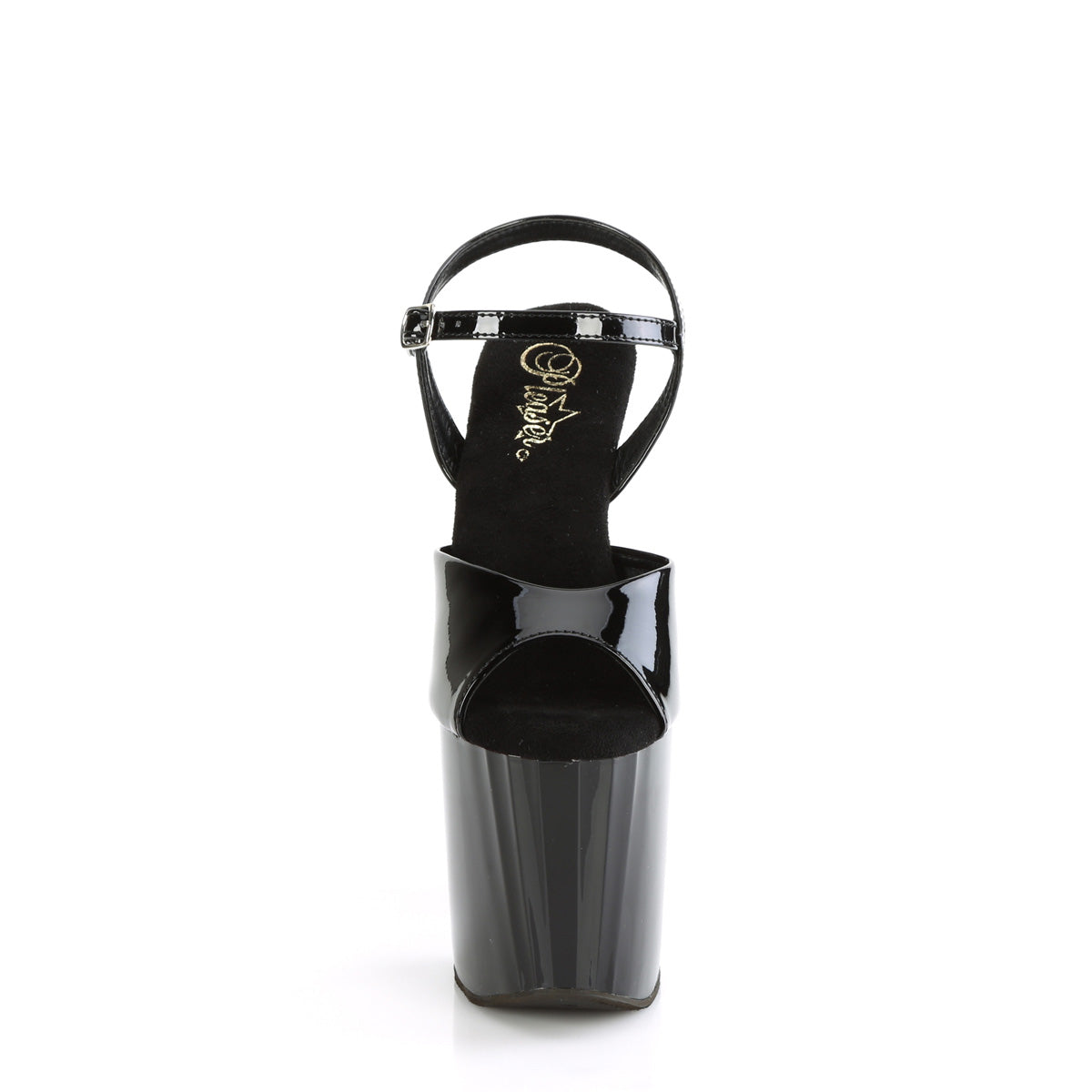 Pleaser   ENCHANT-709 BLK PAT/BLK
