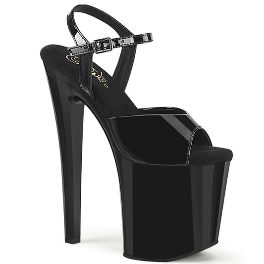 Pleaser   ENCHANT-709 BLK PAT/BLK