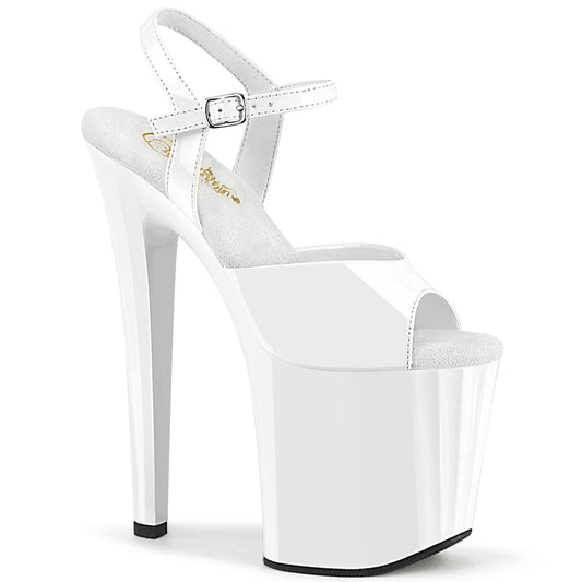 Pleaser   ENCHANT-709 wht pat/wht