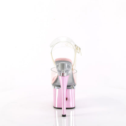 Pleaser  Sandals ESTEEM-708 Clr/Clr-B. Pink Chrome