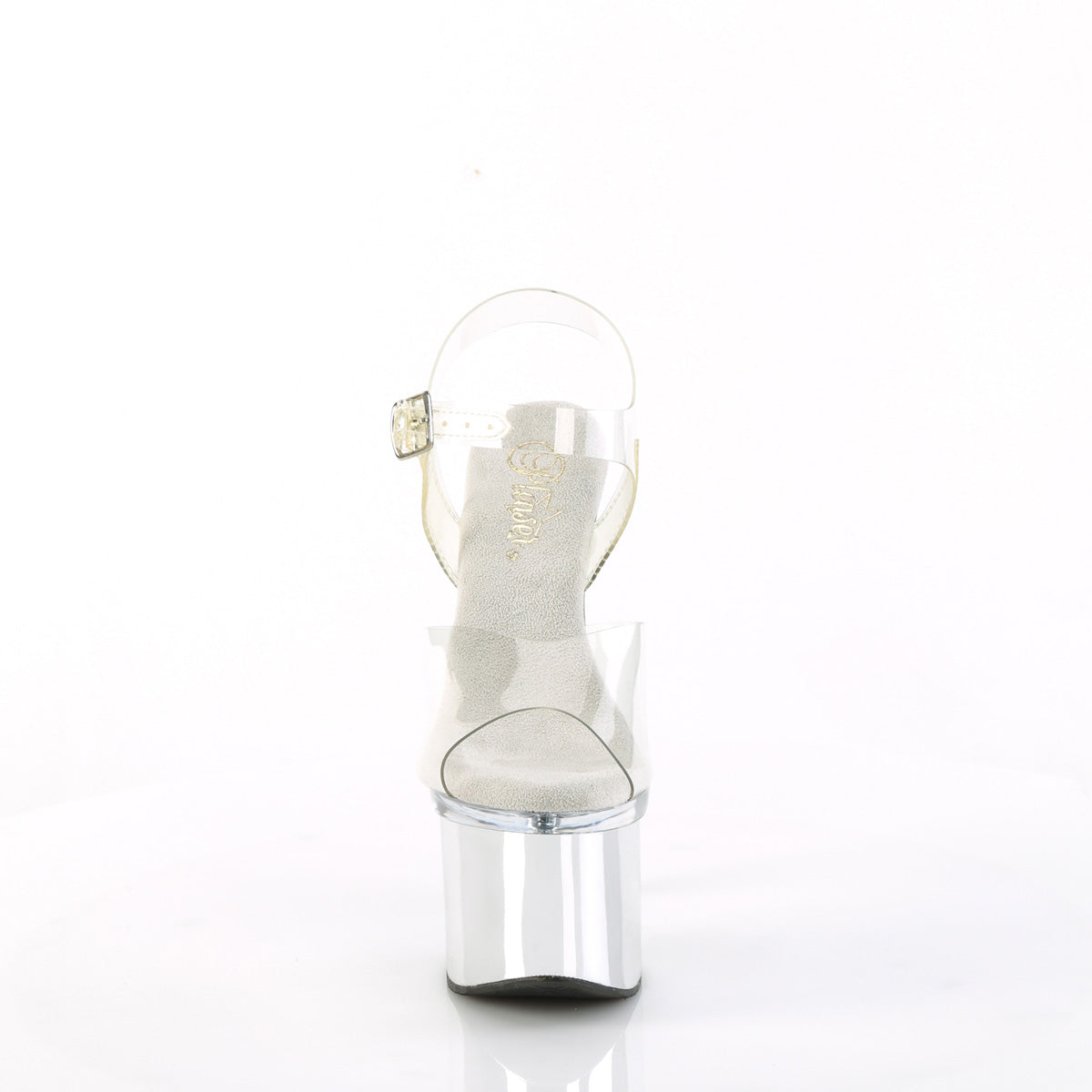 Pleaser  Sandalias ESTEEM-708 CLR/CLR-SLV Chrome