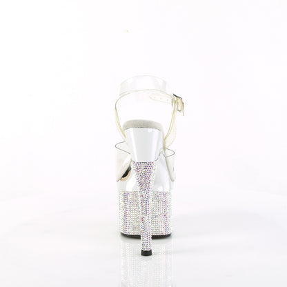 Pleaser  Sandalias ESTEEM-708dm CLR/SLV Chrome-SLV AB RS