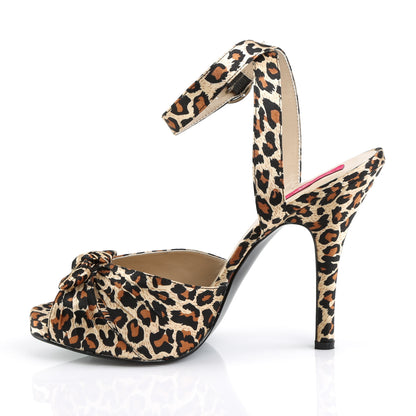 Pleaser Pink Label Bombas para mujer EVE-01 Cheetah Satin