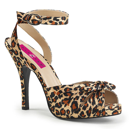 Pleaser Pink Label Bombas para mujer EVE-01 Cheetah Satin