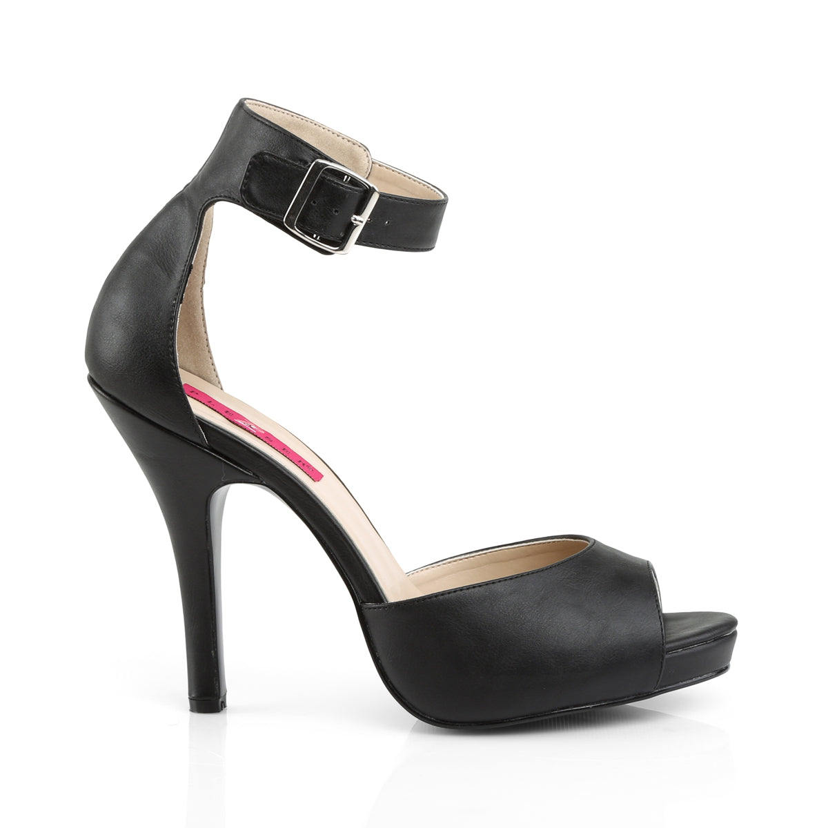 Pleaser Pink Label Bombas para mujer EVE-02 Blk Faux Cuero