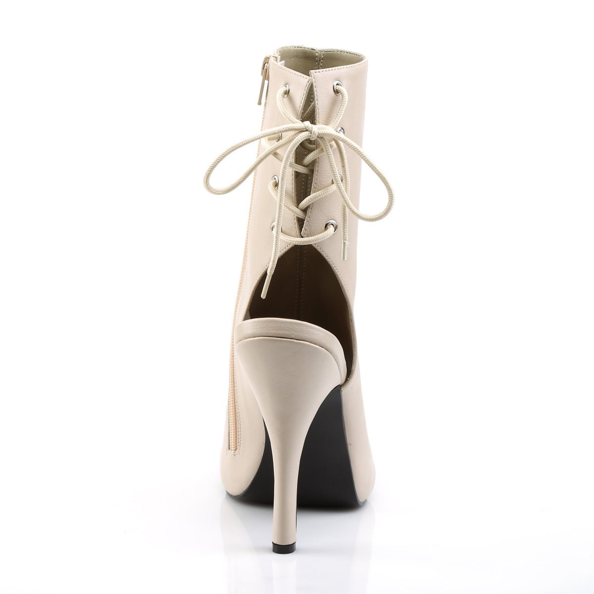 Pleaser Pink Label Womens Pumps EVE-102 Cream Faux Leather