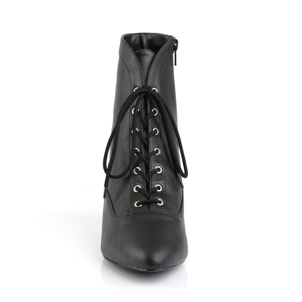 Pleaser Pink Label Botas de tobillo para mujer FAB-1005 Blk Faux Cuero