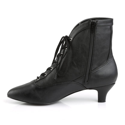 Pleaser Pink Label Botas de tobillo para mujer FAB-1005 Blk Faux Cuero