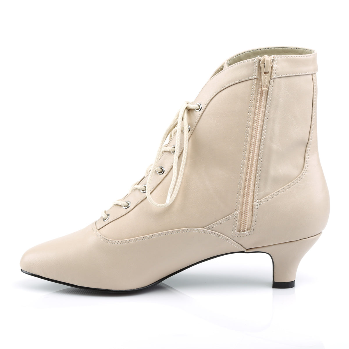 Pleaser Pink Label Botas de tobillo para mujer FAB-1005 crema de piel sintética
