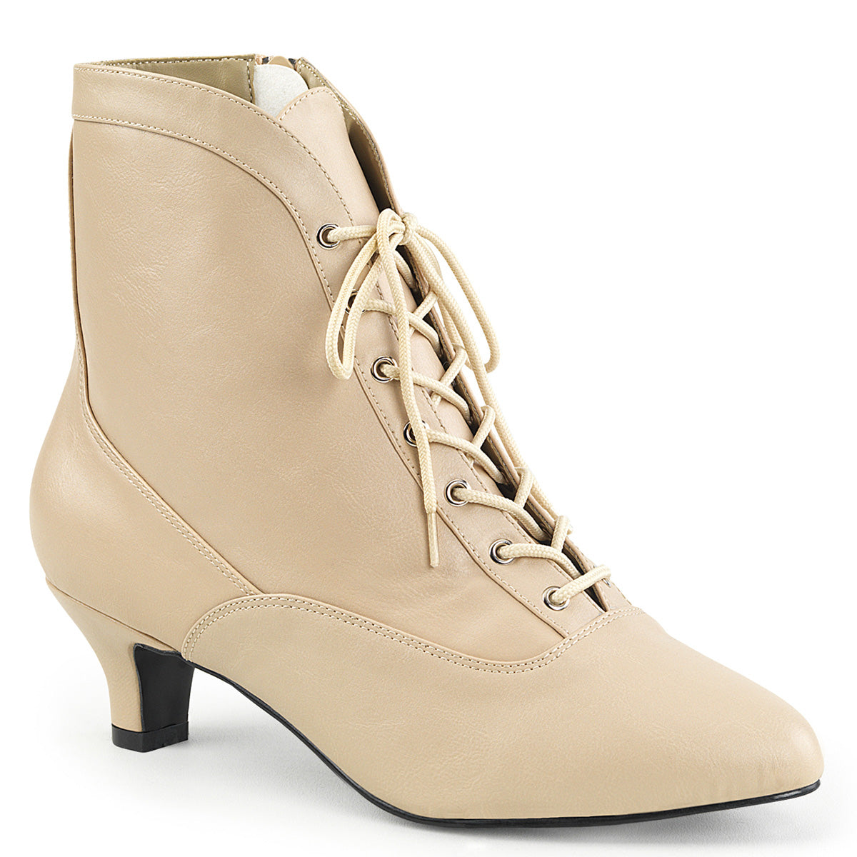 Pleaser Pink Label Botas de tobillo para mujer FAB-1005 crema de piel sintética