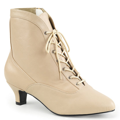 Pleaser Pink Label Botas de tobillo para mujer FAB-1005 crema de piel sintética