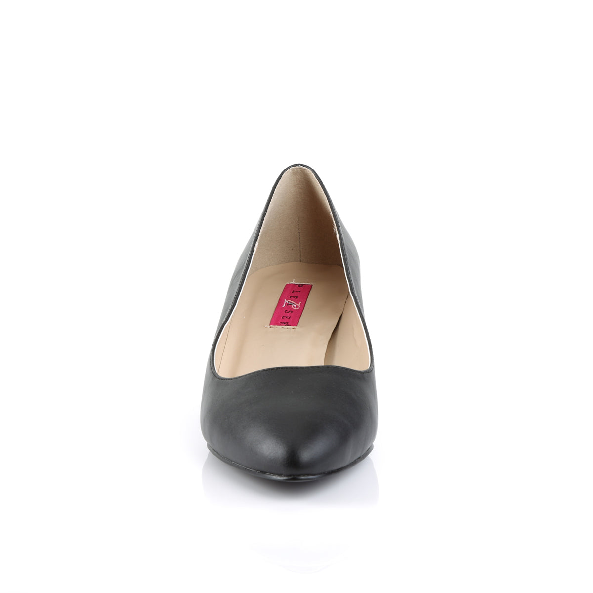 Pleaser Pink Label Womens Pumps FAB-420 Blk Faux Leather