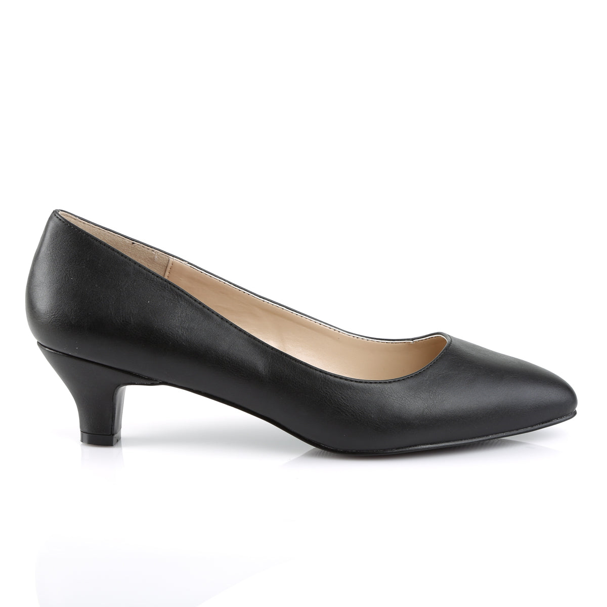 Pleaser Pink Label Womens Pumps FAB-420 Blk Faux Leather