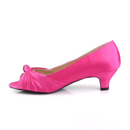 Pleaser Pink Label Womens Pumps FAB-422 H. Pink Satin