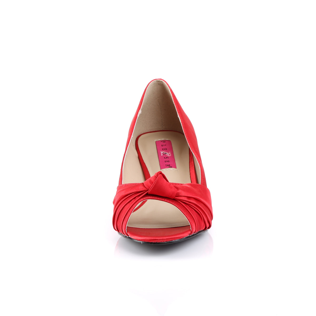 Pleaser Pink Label Bombas para mujer FAB-422 satinado rojo