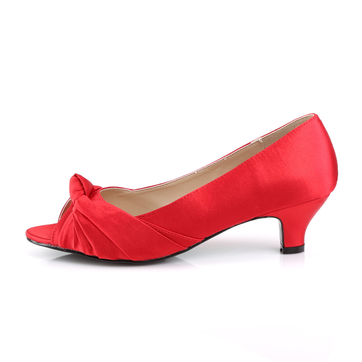 Pleaser Pink Label Bombas para mujer FAB-422 satinado rojo