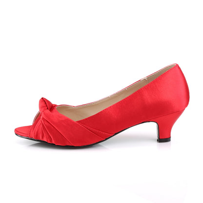 Pleaser Pink Label Bombas para mujer FAB-422 satinado rojo