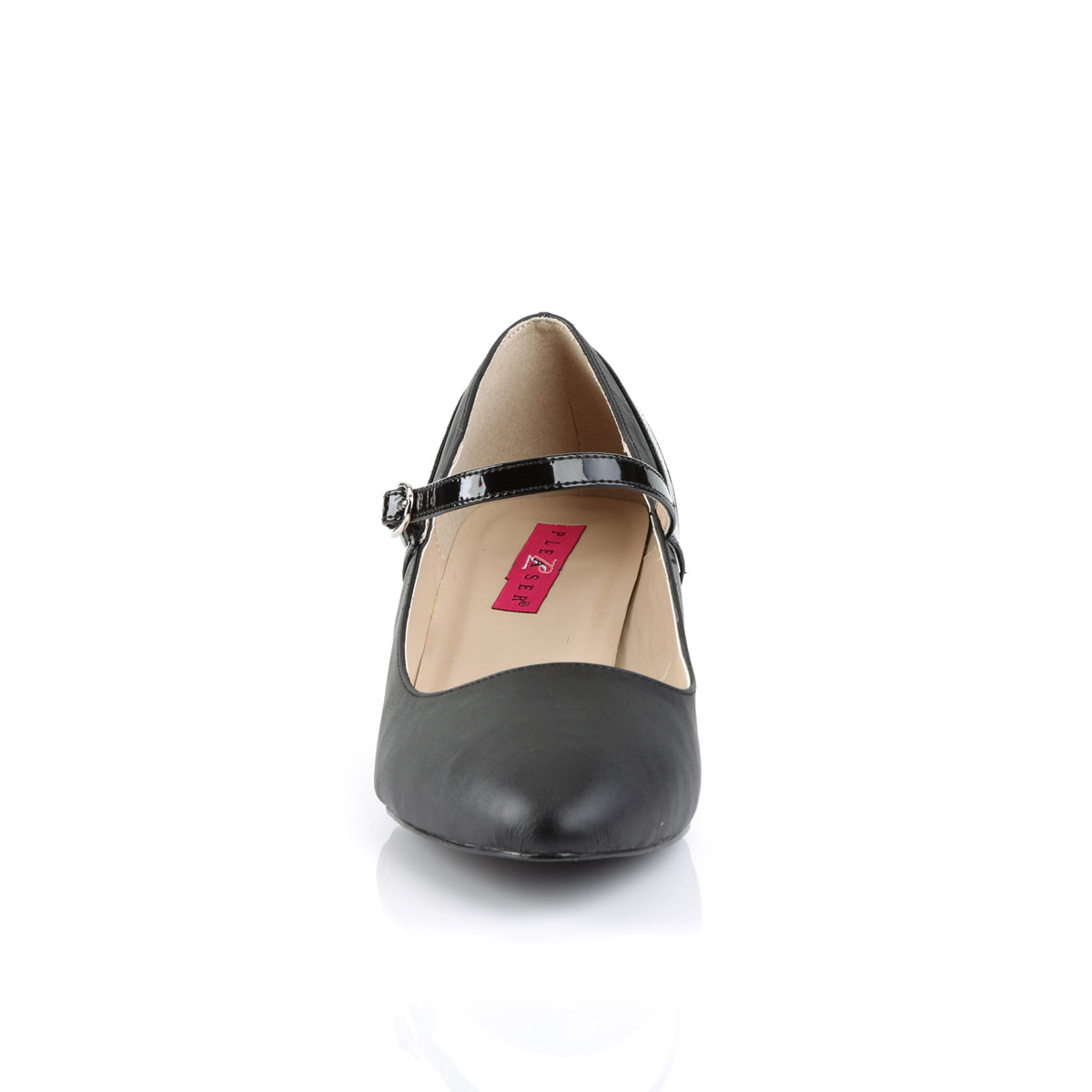 Pleaser Pink Label Bombas para mujer FAB-425 BLK Faux Cuero-Pat