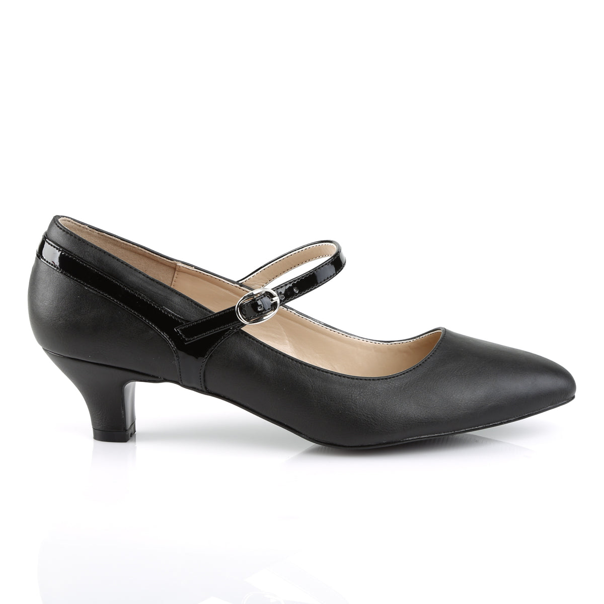 Pleaser Pink Label Bombas para mujer FAB-425 BLK Faux Cuero-Pat