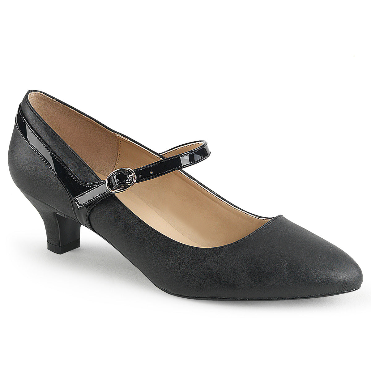 Pleaser Pink Label Bombas para mujer FAB-425 BLK Faux Cuero-Pat