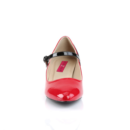 Pleaser Pink Label Bombas para mujer FAB-425 Red-Blk Pat