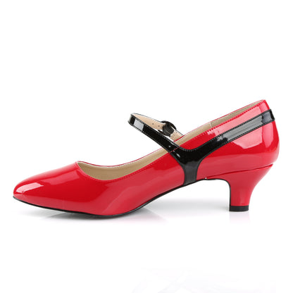 Pleaser Pink Label Bombas para mujer FAB-425 Red-Blk Pat