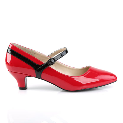 Pleaser Pink Label Bombas para mujer FAB-425 Red-Blk Pat