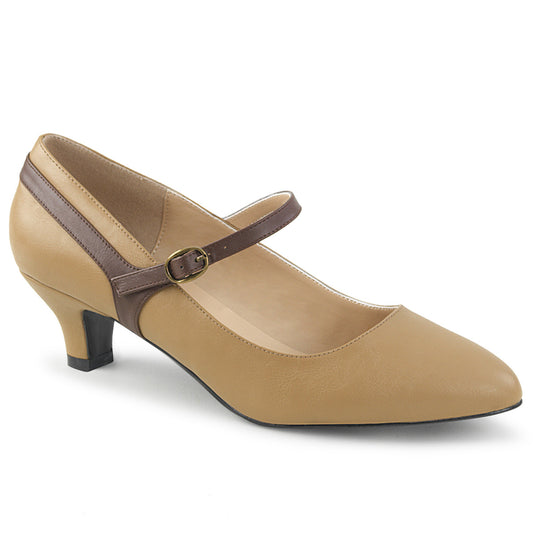Pleaser Pink Label Bombas para mujer FAB-425 cuero de imitación brown marrón