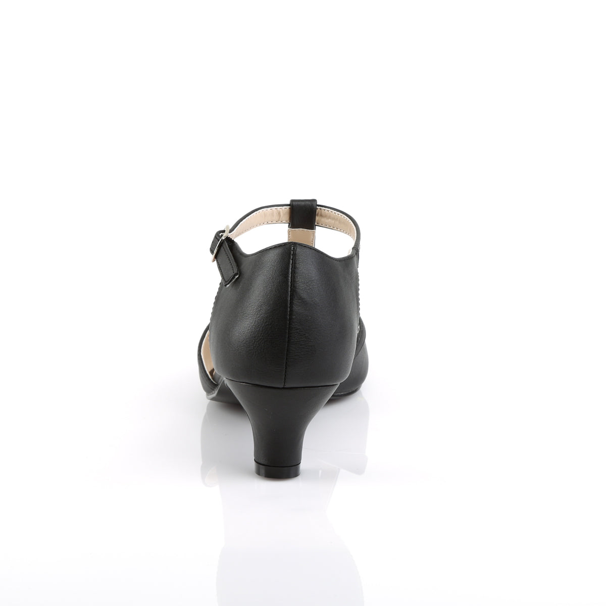 Pleaser Pink Label Bombas para mujer FAB-428 Blk Faux Cuero