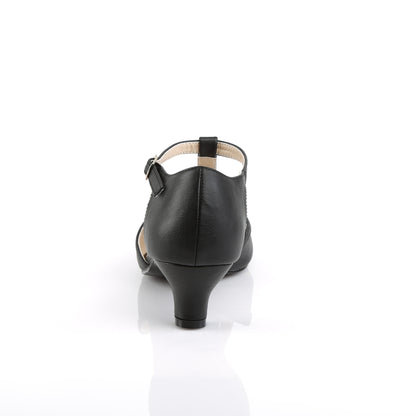 Pleaser Pink Label Bombas para mujer FAB-428 Blk Faux Cuero