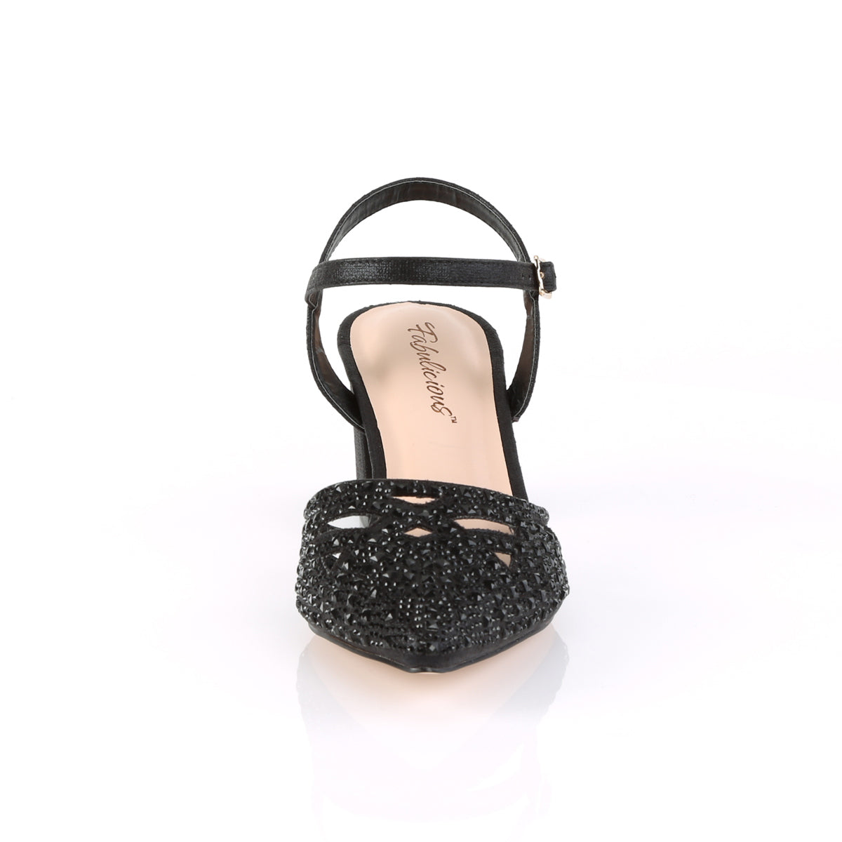 Fabulicious Womens Pumps FAYE-06 Blk Shimmering Fabric