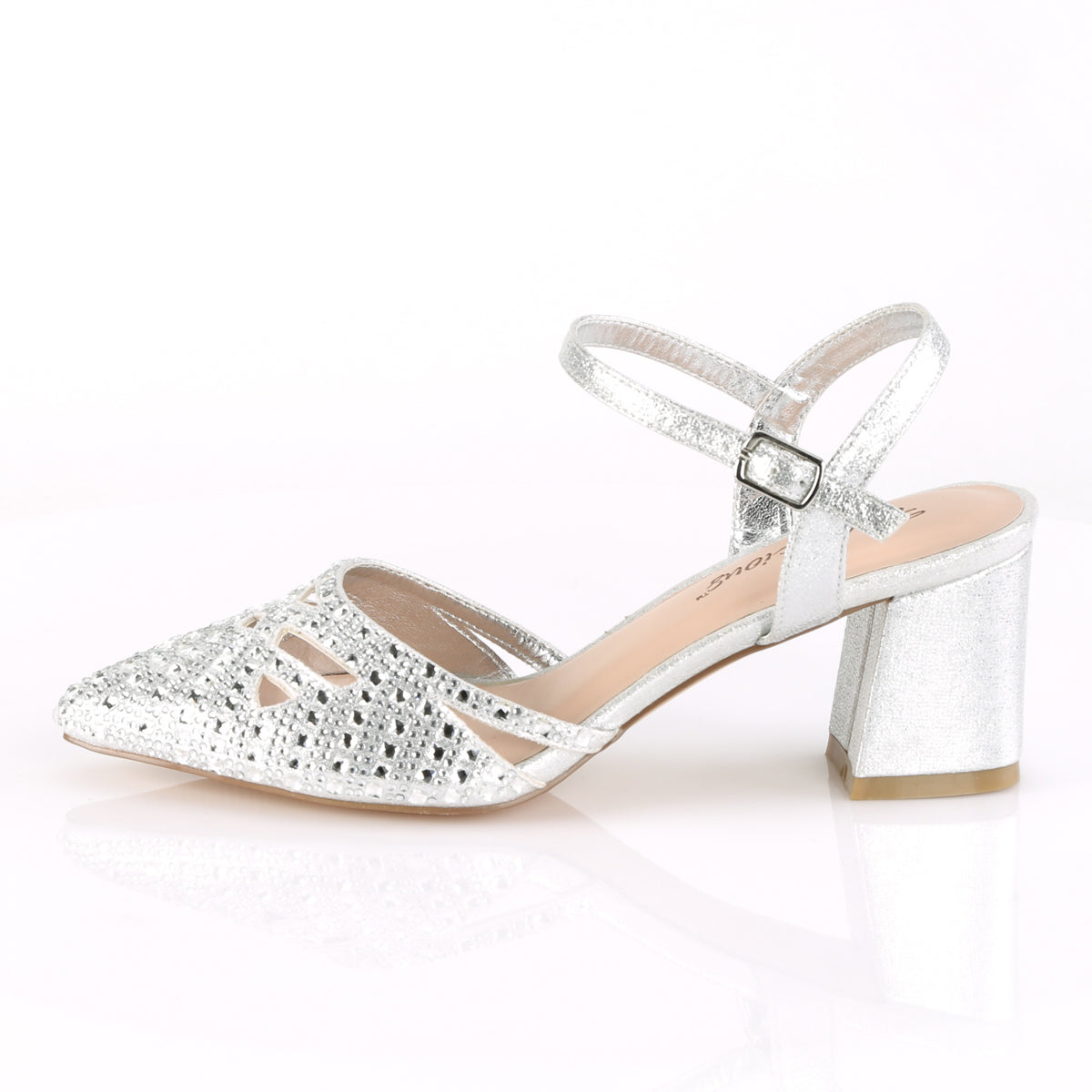 Fabulicious Bombas para mujer FAYE-06 SLV Shimmering Teject