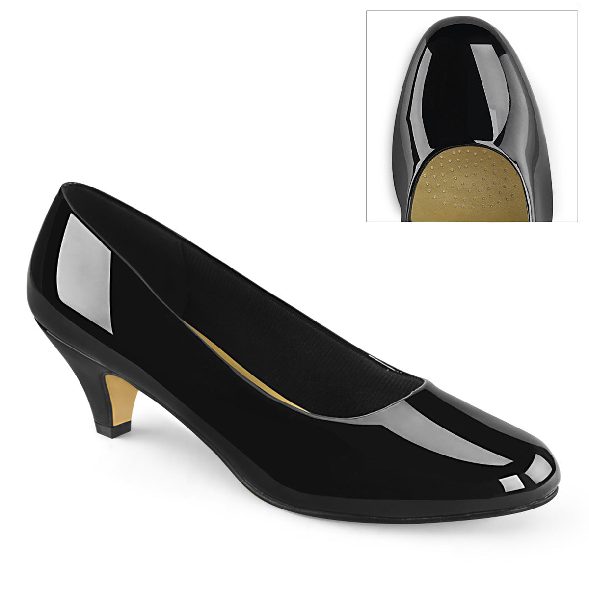 Pleaser Pink Label Bombas para mujer FEFE-01 BLK PAT