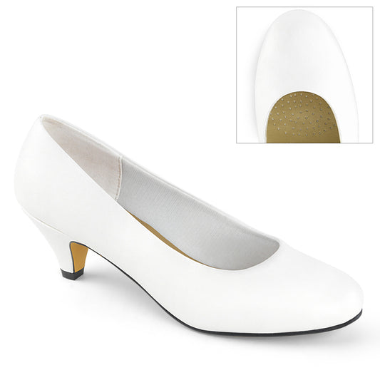 Pleaser Pink Label Bombas para mujer FEFE-01 Wht Faux Cuero