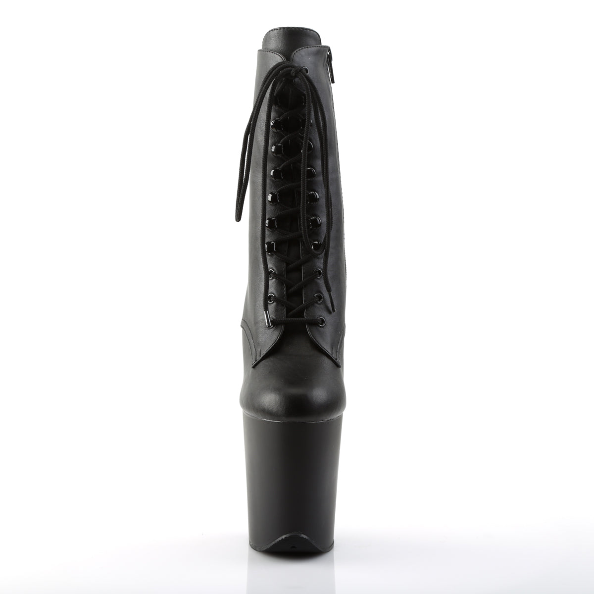 Pleaser Botas de tobillo para mujer FLAMINGO-1020 BLK Faux Cuero / Blk Mate