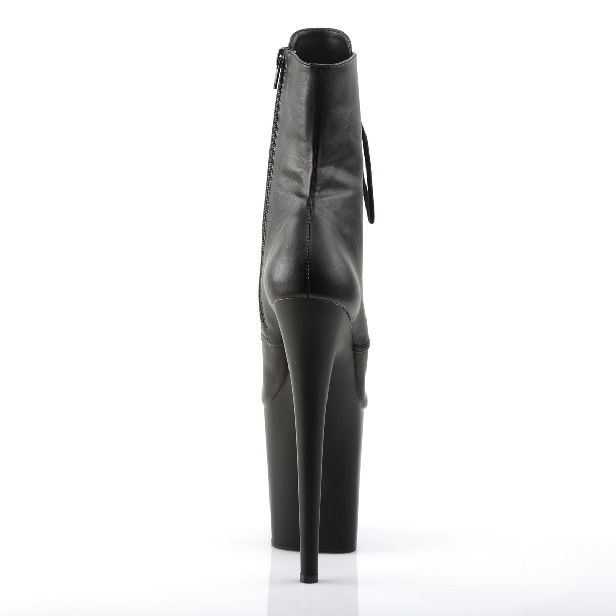 Pleaser Botas de tobillo para mujer FLAMINGO-1020 BLK Faux Cuero / Blk Mate